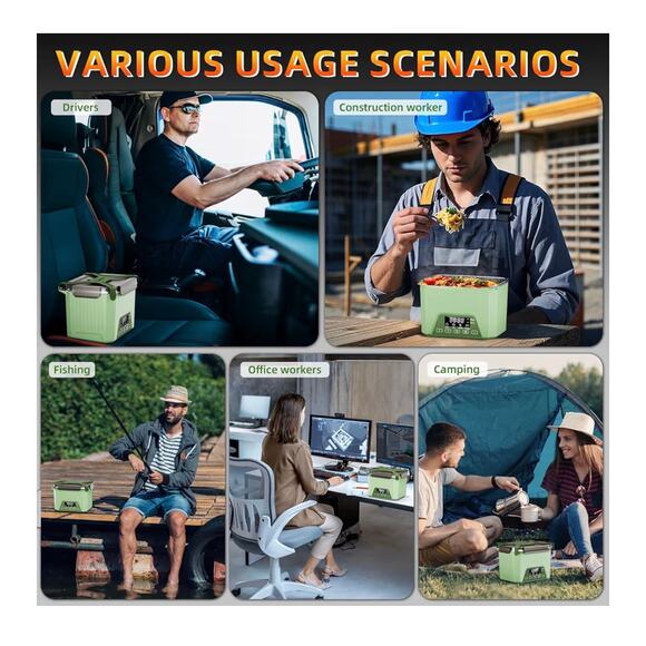 Cordless Electric Lunch Box, 1.2L Self Heating Lunch Box - Picture 15 of 16